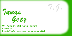 tamas getz business card